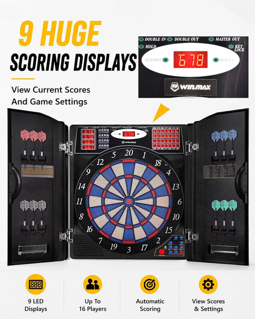 WIN.MAX Electronic Dartboard Cabinet Set – Wholesale