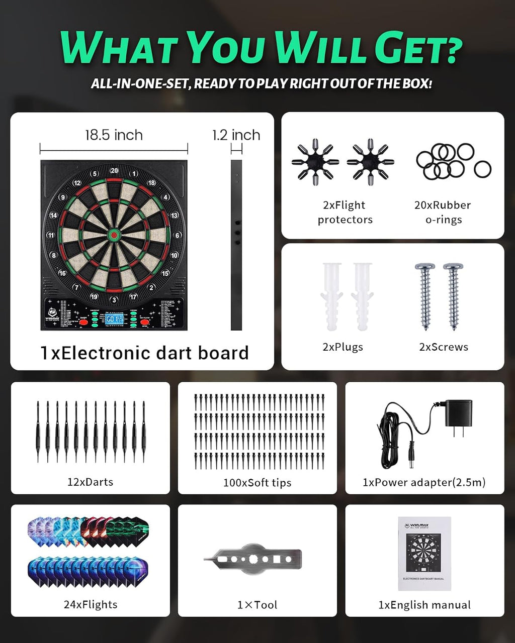 WIN.MAX Electronic Dartboard – Wholesale detail image 7