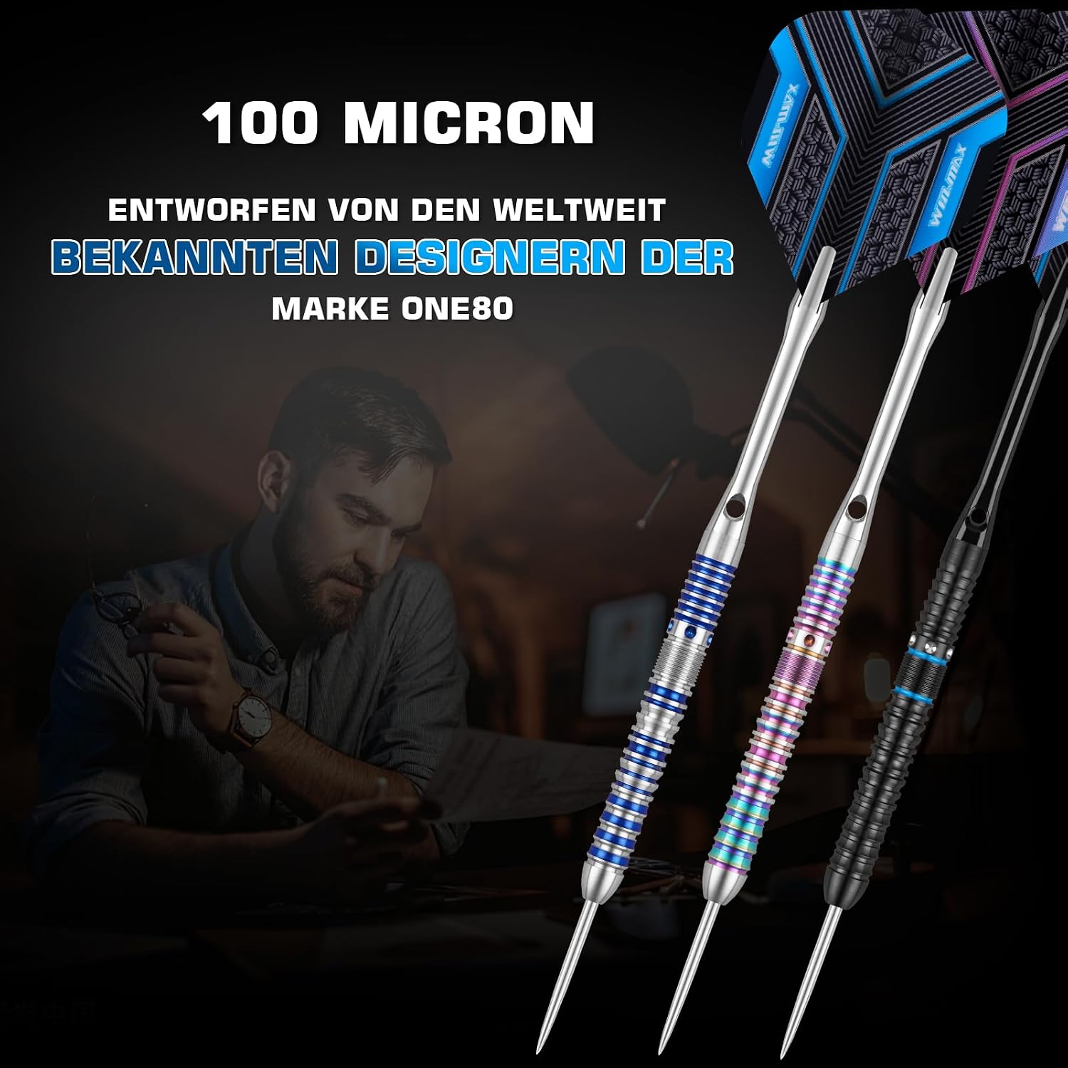 WIN.MAX Tungsten Steel-Tip Darts Set – 20 g – 3 Piece – Wholesale detail image 8