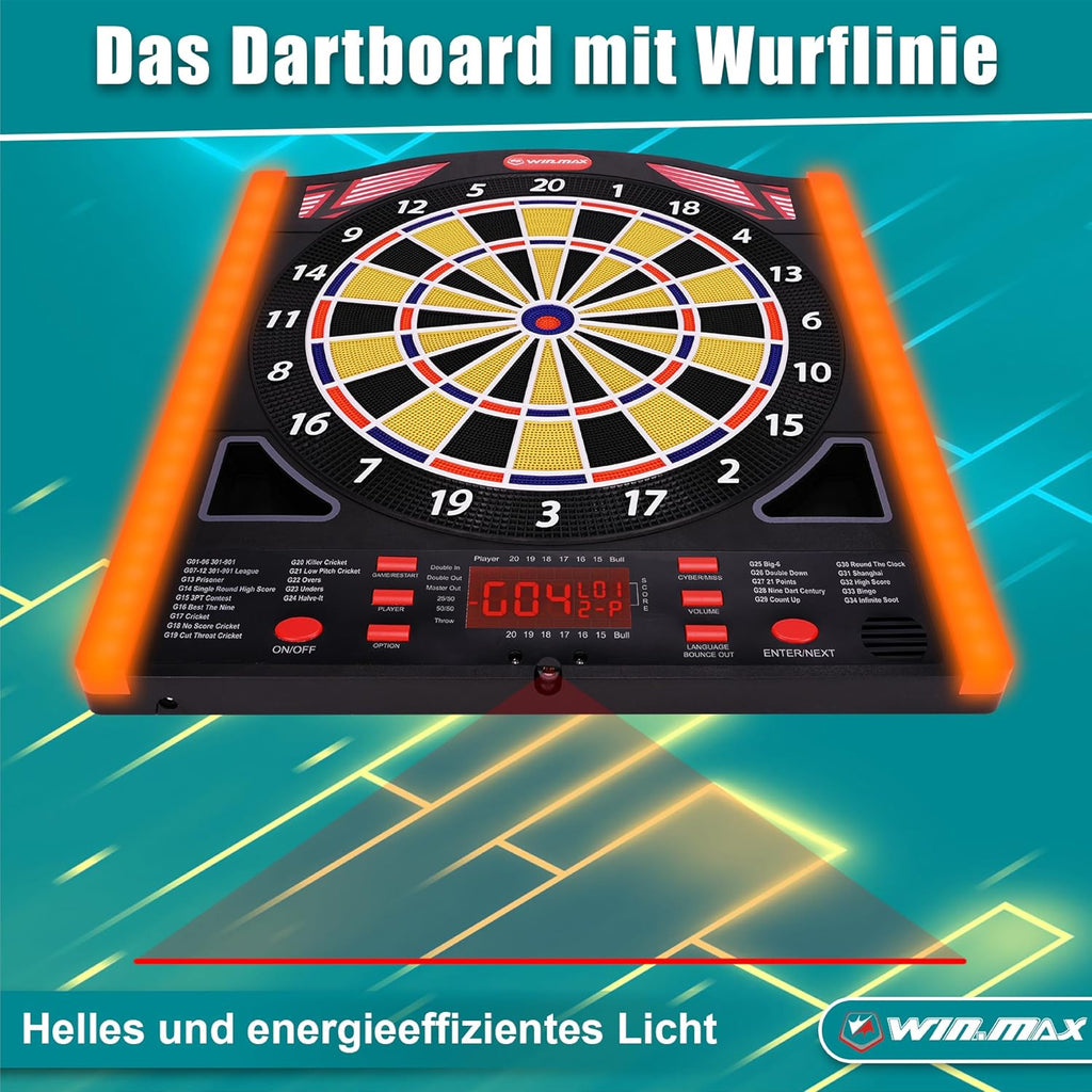 WIN.MAX Electronic Dartboard – 1–8 Players – Wholesale detail image 2