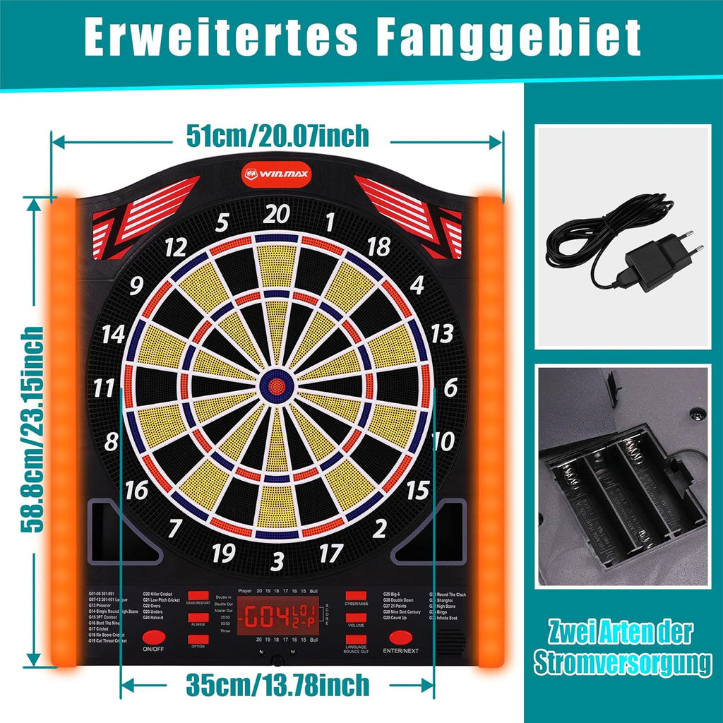 WIN.MAX Electronic Dartboard – 1–8 Players – Wholesale detail image 6