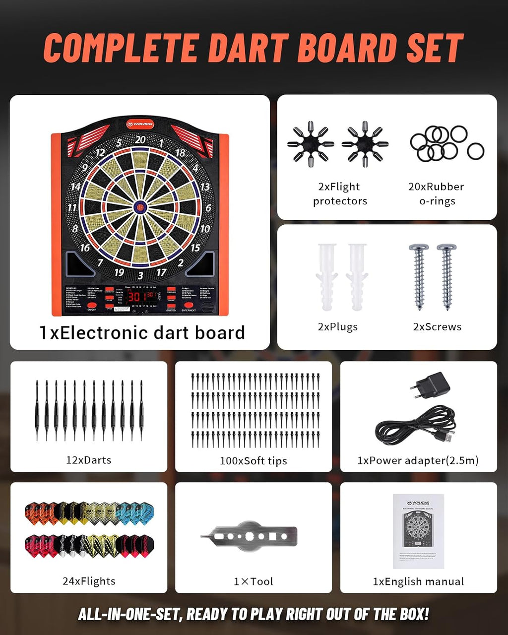 WIN.MAX Electronic Dartboard – Wholesale detail image 7
