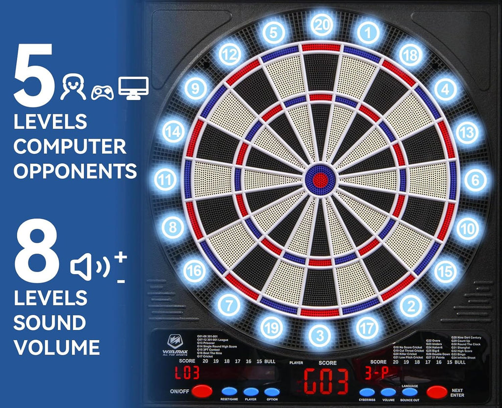 WIN.MAX Electronic Dartboard Cabinet Set – Wholesale detail image 2
