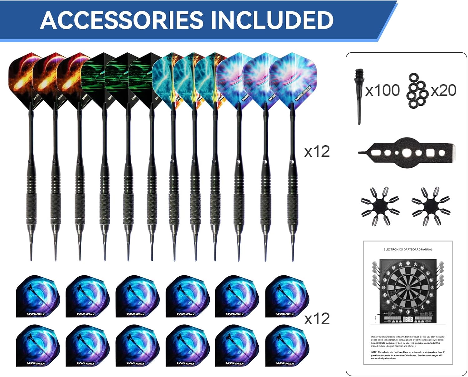 WIN.MAX Electronic Dartboard Cabinet Set – Wholesale detail image 4