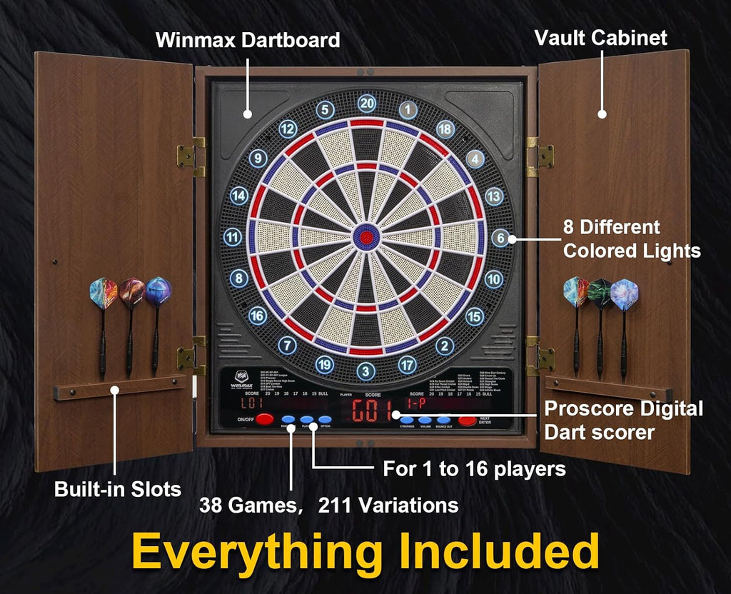 WIN.MAX Electronic Dartboard Cabinet Set – Wholesale detail image 5