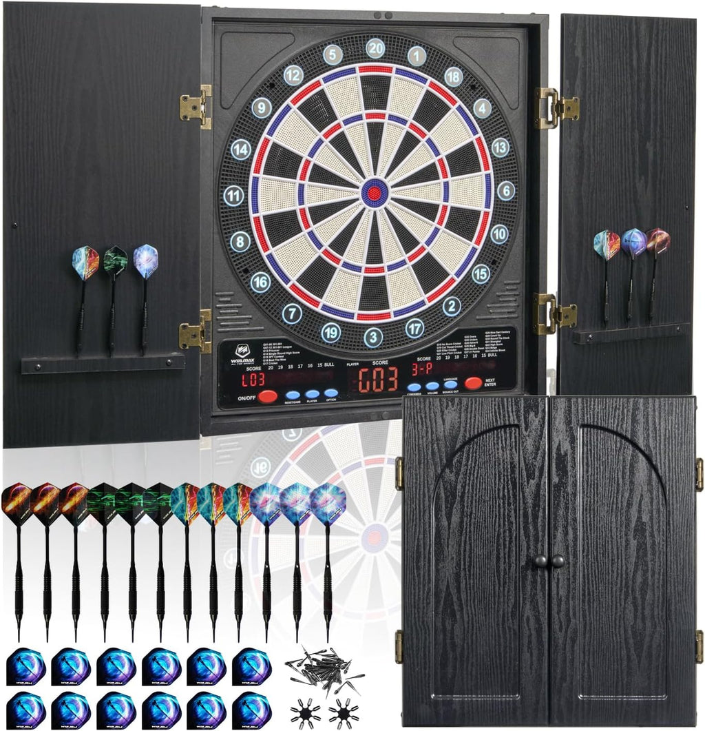 WIN.MAX Electronic Dartboard Cabinet Set – Wholesale main image